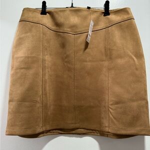 White House Black Market Faux Suede Mini Skirt